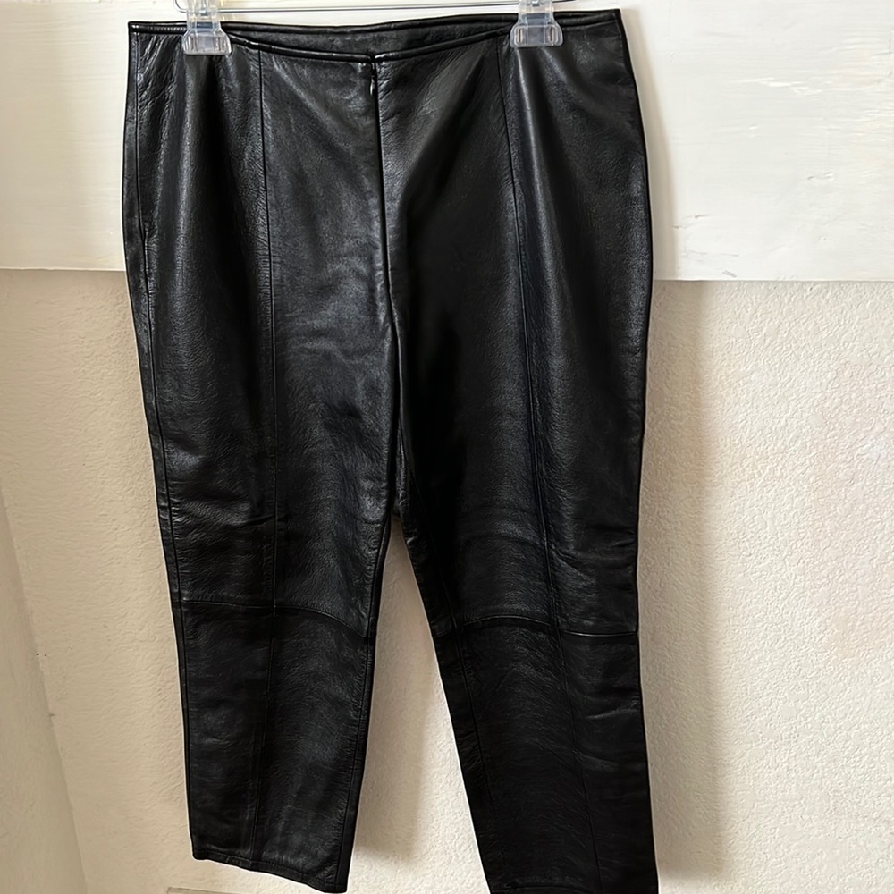 Women's Black Leather Pants